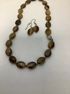 Tiger Eye Necklace and Earrings Set Natural Beautiful! - Picture 1 of 4