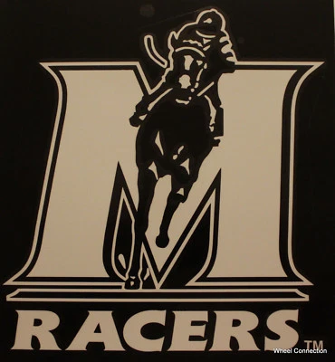 Murray State University Racers White Lg Window Graphic Sticker Decal USA - Image 1 of 4