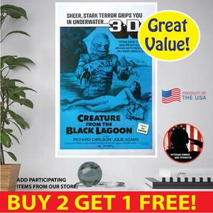 Creature Black Lagoon POSTER MULTI. FORMATS PAPER CANVAS VINYL POSTCARD STICKER - Picture 1 of 19