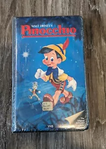 Vintage Sealed Disney Pinocchio Black Diamond VHS Black Clamshell - Picture 1 of 11