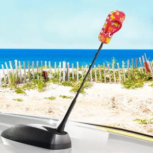 Tenna Tops Flip Flop Hawaiian Red Sandal Car Antenna Topper Decor Auto Accessory - Picture 1 of 8