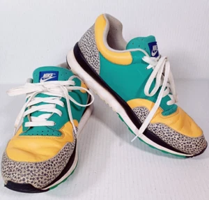 Nike Air Safari Men's Size 13 Leather Sport Shoes A03298-300 Green/Gold/Leopard - Picture 1 of 11