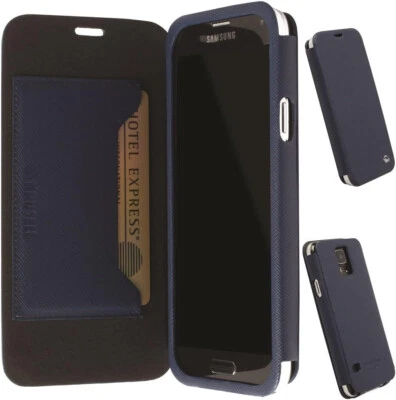 Funda de cuero sintético Krusell Malmö para Samsung Galaxy S5 azul Foto 1 de 4