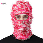 Distressed Knitted Balaclava Motorcycle Face Mask Neck Warmer Helmet Liner Hat