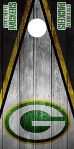 SINGLE Green Bay Packers Cornhole Wrap Skin Board Game Decal Vintage Vinyl DT52 - Picture 1 of 1
