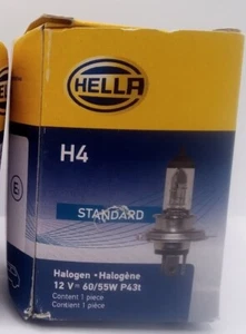 Hella H4 Standard 60/55W P43t Halogen Headlamp 12V - Foto 1 di 4