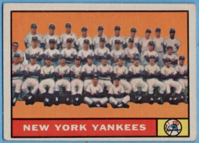 1961 Topps #228 New York Yankees VG-VGEX+ Mickey Mantle Roger Maris A6208 - Image 1 of 2