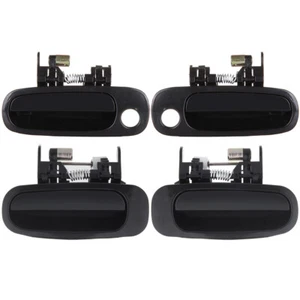 Black 4x Exterior Door Handles For Toyota Corolla 1998-02 Front Rear Left Right - Picture 1 of 9