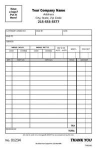 500 Retail Invoices - 2 Part Carbonless - 5.5 x 8.5 - TMG085 - Picture 1 of 1