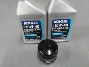 OEM Kohler Oil Change Kit (2) SAE 10W40 Engine Oil & 1205001-S Oil Filter - Picture 1 of 1