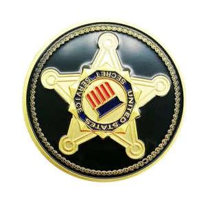 USSS Seal Of The US United States Secret Service Challenge Coin President Gold - Bild 1 von 8