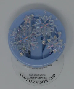 NEW BATH & BODY WORKS BLUE SNOWFLAKES SCENTPORTABLE HOLDER VENT VISOR CLIP CAR - Picture 1 of 5