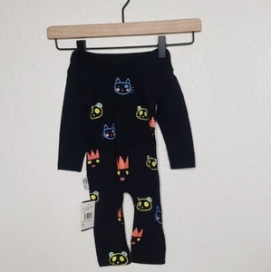 Tiny Tribe Cats and Crowns Black Romper Unisex Gender Neutral NEW NWT - Picture 1 of 5