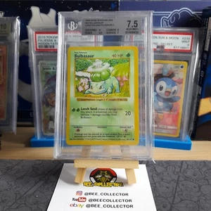 Pokemon Tcg BGS 7.5 Bulbasaur 44/102 Base Set Shadowless Length Length Error - Picture 1 of 1