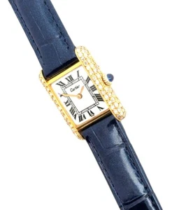 Reloj Cartier Must De Cartier para mujer con caja rectangular de diamantes - Imagen 1 de 6