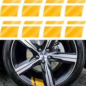 8 Pcs Wheel Rim Decal Stripes Car Decals Reflective Car Stickers 2.36 X 2.75 Inc - Picture 1 of 2
