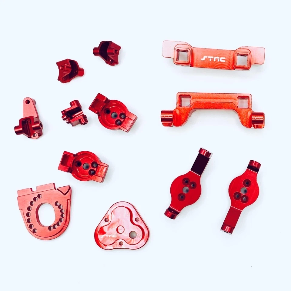 Paquete de piezas STRC Ultimate Aluminum Option Traxxas TRX-4 Defender/Sport (rojo) Foto 1 de 1