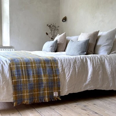 Harris Tweed Sollas Tartan Pure Wool Bed Runner Single Double King Super - Image 1 of 2