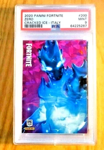 2020 Panini Fortnite ZERO #200 Cracked Ice Legendary Outfit PSA 9 Mint Italy - Picture 1 of 2