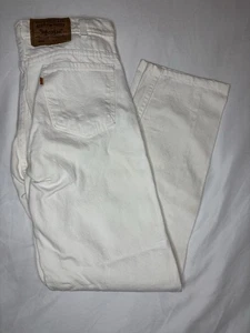 Vintage Levi’s 505 Jeans Men’s 31x32 White Orange Tab Denim Made in USA 90s - Picture 1 of 7