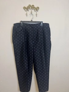 Talbots Black and White Polka Dot Like Cropped Pants. Size 18 - Picture 1 of 6