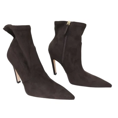 Good American Suede Chocolate Brown002 Size 8 Point Toe High Heel Boots GA007K-X - Image 1 of 4