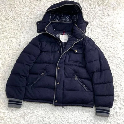 MONCLER Good Puffer Jacket BRESLE Navy Wool - Image 1 of 4
