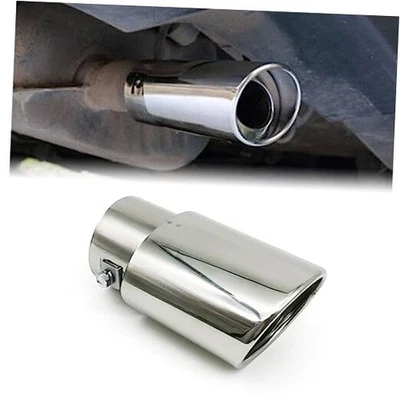 Punta de escape de coche de acero inoxidable, coche ajustable de 2,5" a 3,3" plateado #recta Foto 1 de 4