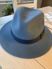 Bailey 1922 Curtis Fedora Hat Vintage Blue Wool LiteFelt Medium New