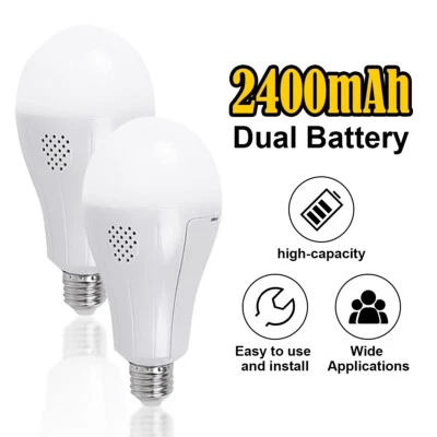 15W E27 LED Emergency Light Bulb Outdroor Hanging LED Lamp 220V Cool White 6500K - Image 1 of 4