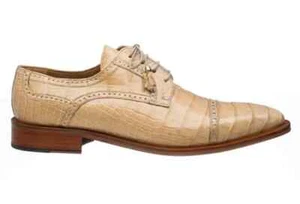 New Men Shoes Handmade Alligator Leather Formal Casual Lace up Cap Toe Dune Shoe - Picture 1 of 3