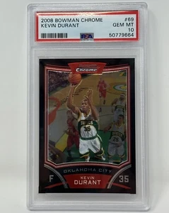 2008 Bowman Chrome Kevin Durant #69 NBA 2nd Year PSA 10 Gem Mint POP 28! - Picture 1 of 3