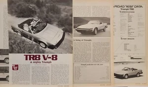 1980 Triumph TR8 V8 Cabrio PKW 6 Seiten Druck Test Artikel - Bild 1 von 1