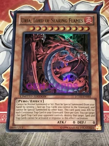 Carte YU GI OH URIA, SEIGNEUR DES FLAMMES AVEUGLANTES LC02-EN001 - Picture 1 of 1