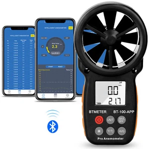 Windmesser Digital Windgeschwindigkeitsmesser Temp Gauge 5860ft/min Datensatz mit Koffer - Bild 1 von 10