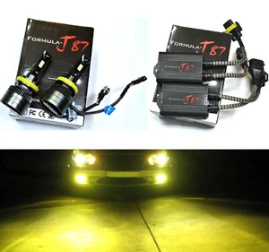 LED G8 Canceler H9B 3000K Yellow Two Bulbs Head Light High Beam Replacement Lamp - Picture 1 of 12