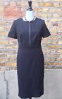 Marks & Spence Black Dress With Zip Front Size Uk 12 Eu 40 New