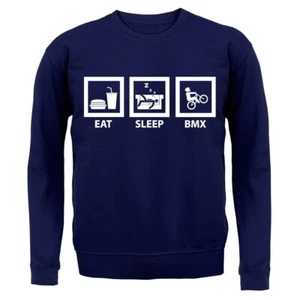 Eat Sleep BMX - Kids Hoodie / Sweater - Motocross Cycling Cyclist Bike Biker - Picture 1 of 11