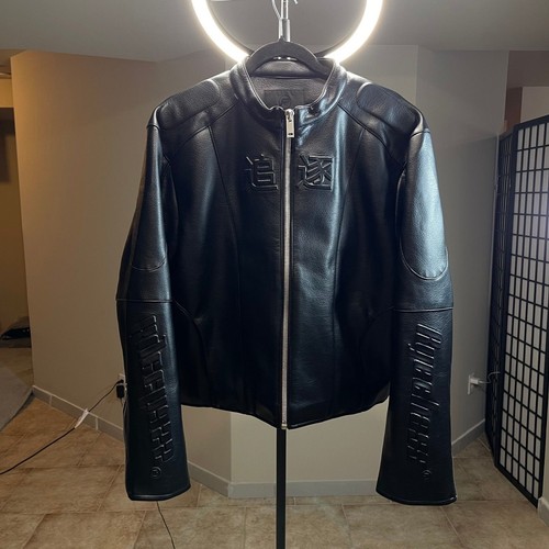 BALENCIAGA Giacca di pelle da corsa ritagliata RYE CHASIN