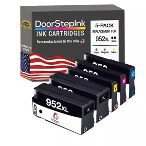 Cartuchos de tinta compatibles DoorStepInk para HP 952XL 2B C M Y 5 PK-USA - Imagen 1 de 6