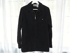VTG 80s Bill Blass Jeans Black Corduroy Grunge Skate Oversize Jacket Women's S - Picture 1 of 7