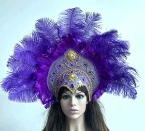 Women Carnival Party Feather Headdress Headpiece for Party lot - Picture 1 of 33