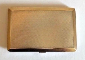 Estuche de plata para cigarrillos/estuche para tarjetas liso de libra esterlina B/jamón 1936 Mappin & Webb 215 g - Imagen 1 de 7