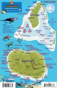 Cook Islands Dive Map & Coral Reef Creatures Waterproof Fish Card by Franko Maps - Picture 1 of 2
