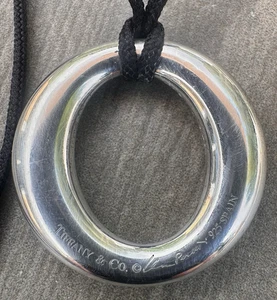 Collana Tiffany & Co Argento Sterling 925 Elsa Peretti SEVILLANA Ciondolo Cordoncino - Foto 1 di 7