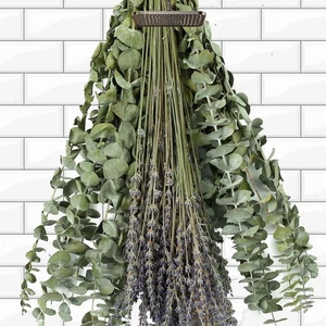 115 PCS Dried Eucalyptus Stems & Lavender Flowers Bundle for Shower, 17'' Nat... - Picture 1 of 8