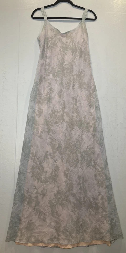 Maxi Vestido Vintage Chelsea Nites Arrugado Gasa Hada Talla 12 Whimisigoth Foto 1 de 4