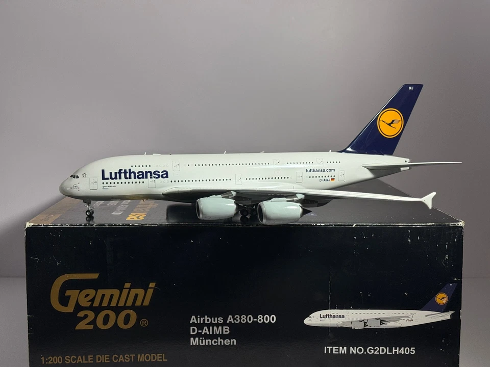 Gemini Jets 1:200 Lufthansa Airbus A380-800 D-AIMB 1990s colores G2DLH405 Foto 1 de 2