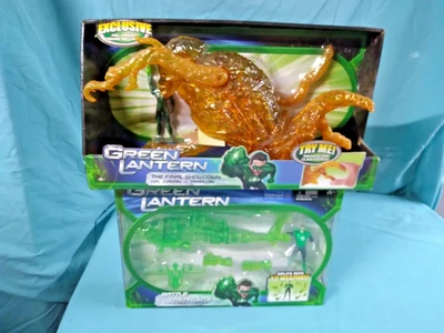 Lote de 2 figuras de la película Green Lantern 2010 Construct Copter and Hal VS Parallx Foto 1 de 4