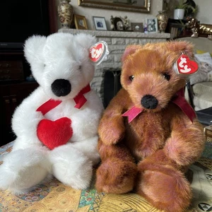 Ty Beanie Buddy Taffybeary & Romeo Bears in Excellent condition Bargain - Picture 1 of 13